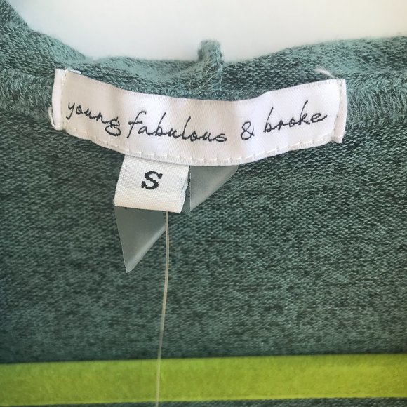 Young Fabulous & Broke Women's Plus Size Small Open Front Cardigan With Hoodie - Picture 7 of 7